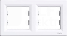 ASFORA biały Ramka 2-krotna pozioma