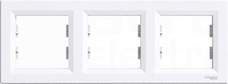 ASFORA biały Ramka 3-krotna pozioma