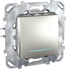 UNICA TOP aluminium Łącznik krzyżowy podśw.