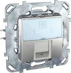 UNICA TOP 1xRJ45 kat.5 UTP aluminium Gniazdo komputerowe