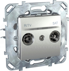 UNICA TOP aluminium Gniazdo RTV+SAT końcowe