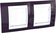 UNICA PLUS róż indyjski Ramka 2-krotna pozioma
