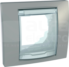 UNICA PLUS IP44 szary alabaster Ramka 1-krotna
