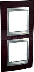UNICA TOP wenge Ramka 2-krotna pionowa
