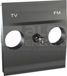 UNICA TOP grafit Gniazdo RTV+FM