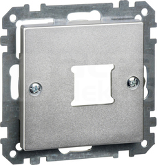 MERTEN SYSTEM M aluminium Płytka centralna mechanizmu gniazda RJ11/RJ45