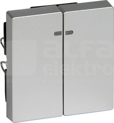 MERTEN M aluminium Klawisz 2x podśw.