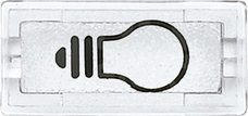 MERTEN przezroczysty Symbol klawisza światło