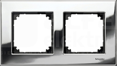 MERTEN M-ELEGANCE chrom Ramka 2-krotna metal