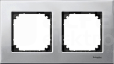 MERTEN M-ELEGANCE srebrny plat. Ramka 2-krotna metal