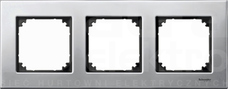 MERTEN M-ELEGANCE srebrny plat. Ramka 3-krotna metal