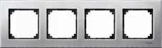 MERTEN M-ELEGANCE srebrny plat. Ramka 4-krotna metal