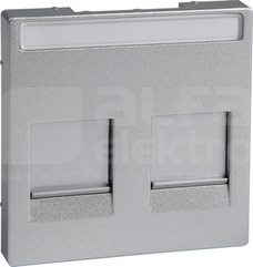 MERTEN M aluminium Płytka centr.modjack 2x+pole opis.