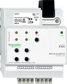 MERTEN KNX 4x230/10 REG-K Aktor załączający uruch.ręcz.