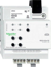 MERTEN KNX 2x/10 REG-K Aktor żaluzjowy uruch.ręcz.