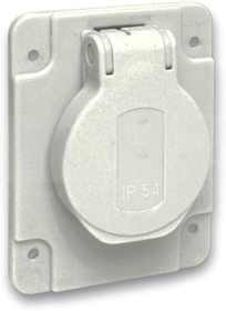 PKS61G 65x85 220V IP54 2PT Gniazdo tablicowe szare