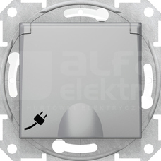 SEDNA SCHUKO IP44 aluminium Gniazdo pojedyncze