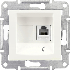 SEDNA RJ11 kremowy Gniazdo telefoniczne