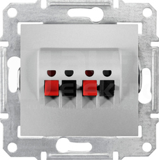 SEDNA aluminium Gniazdo głośnikowe 2x