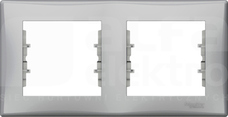 SEDNA aluminium Ramka 2-krotna pozioma