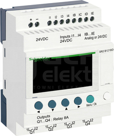 SR2B121BD 24VDC ZELIO LOGIC 8IN 4 DIGIT OUT 8A CLOCK