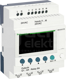 SR3B101B 24VAC ZELIO LOGIC 6IN 4 DIGIT OUT CLOCK