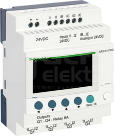 SR3B101BD 24VDC ZELIO LOGIC 6IN 4 DIGIT OUT 8A CLOCK