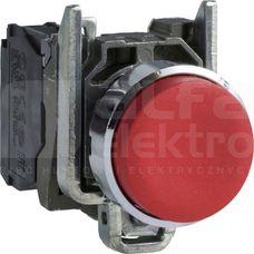 XB4BL42 N/Z, CZERWONY, WYSTA PRZYCISK Z SAMO.POWROTEM