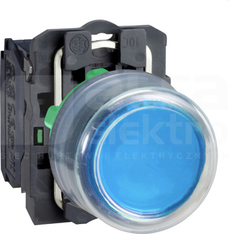 XB5AP61*N/O, NIBIESKI, OKAPT PRZYCISK Z SAMO.POWROTEM