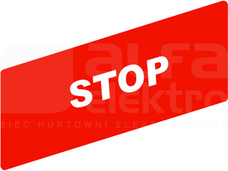 ZBY02304*BIALE STOP CZARNE ETYKIETA 8X27 DO RAMKI 30X40