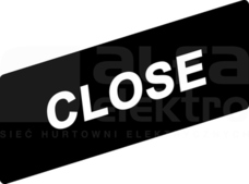 ZBY02314*BIALE CLOSE CZARN ETYKIETA 8X27 DO RAMKI 30X40