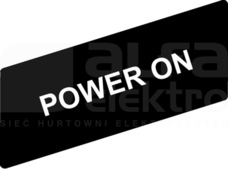 ZBY02326*BIALEPOWER ON CZA ETYKIETA 8X27 DO RAMKI 30X40