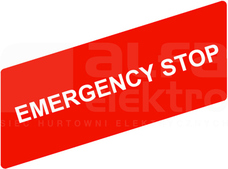 ZBY02330*BIALEEMERGENCY STO ETYKIETA 8X27 DO RAMKI 30X40