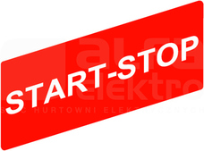ZBY02366*BIALESTOP-START C ETYKIETA 8X27 DO RAMKI 30X40