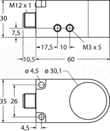 BI30R-W30-DAN6X-H1141 Czujnik indukcyjny