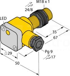 NI10-P18SK-Y1X Czujnik indukcyjny