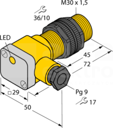 BI10-P30SK-Y1X Czujnik indukcyjny