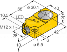 BI30R-Q20-AN6X2-H1141 Czujnik indukcyjny