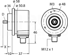 Ri-10S10C-2B2048-H1181 Enkoder obrotowy inkrementalny