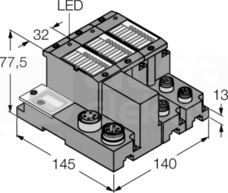 TI-BL67-DN-S-4 Zestaw do prostej komunikacji I/O IP67