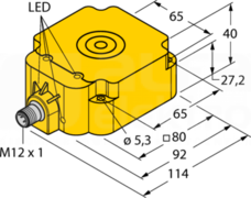 NI75U-Q80-AN6X2-H1141 Czujnik indukcyjny