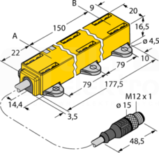 Li150P1-Q17LM1-LU4X2-0,3-RS5/S97 Czujnik indukcyjny