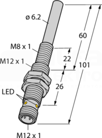 NIMFE-M12/6,2L101-UP6X-H1141 Czujnik magneto-indukcyjny