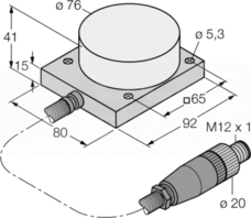 NI40-CQ80/S1102 5M Czujnik indukcyjny