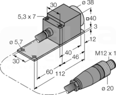 NI25-CQP40/S1102 5M Czujnik indukcyjny