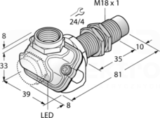 NI15U-EM18WDTC-AP6X Czujnik indukcyjny