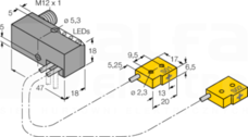 NI2-Q6,5-AP6-0,1-FS4.4X3/S304 Czujnik indukcyjny