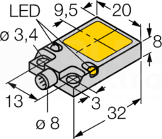 BI8U-Q08-AN6X2-V1131 Czujnik indukcyjny