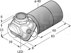 BC20-K40WDTC-VP4X2/S930 Czujnik pojemnościowy