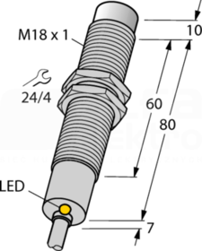 NI8-M18-AZ3X/S120 Czujnik indukcyjny